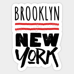 Brooklyn  / Retro Typography Design Sticker